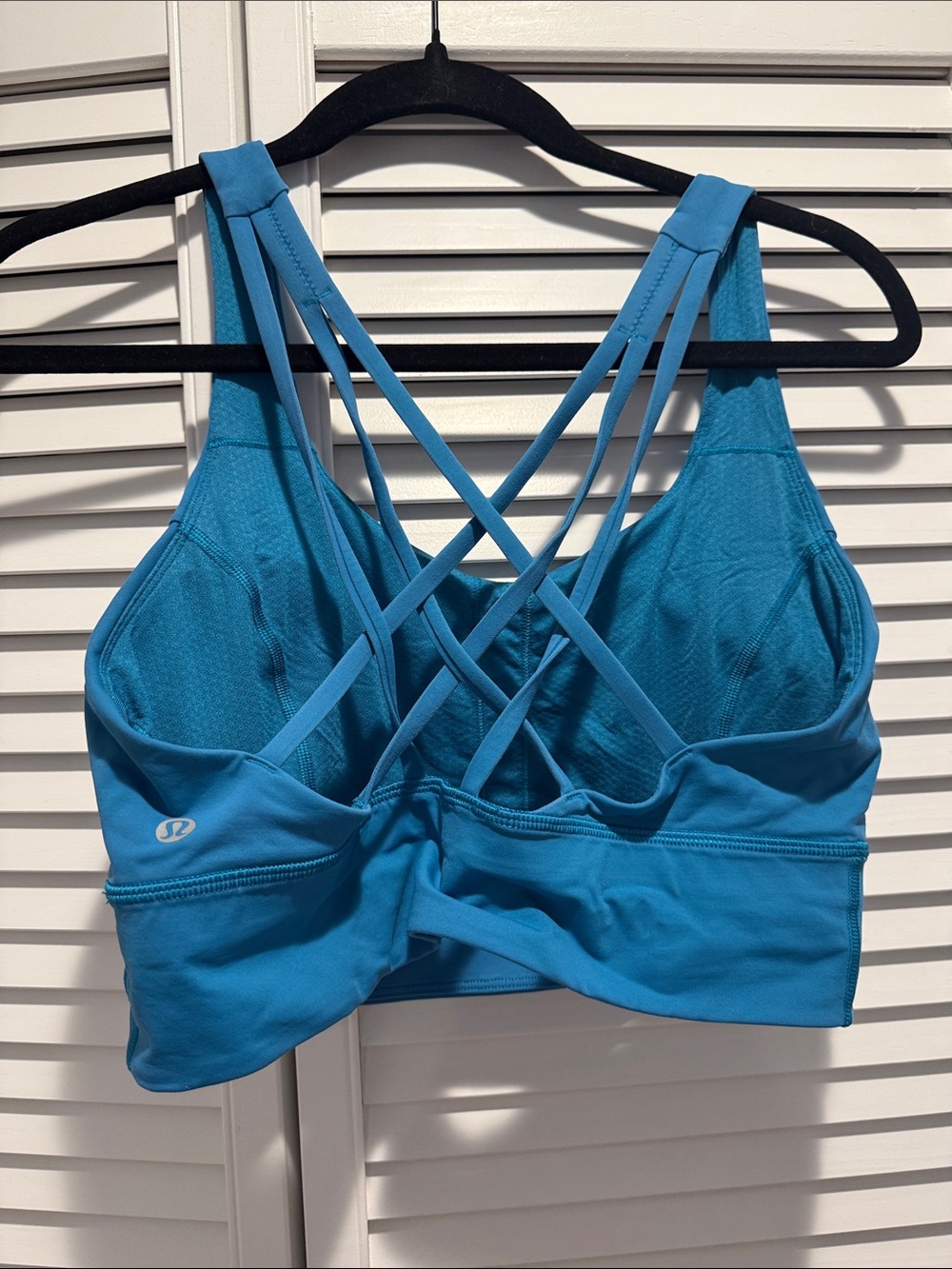 lululemon athletica Teal Blue free to be serene longline Sports Bra - Picture 2 of 3